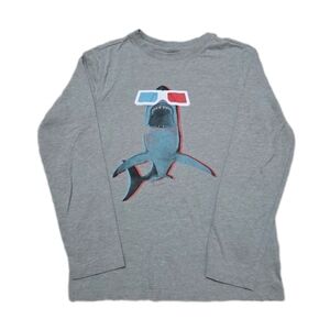 🍓Cat & Jack Gray Long Sleeve Shirt W/ Shark